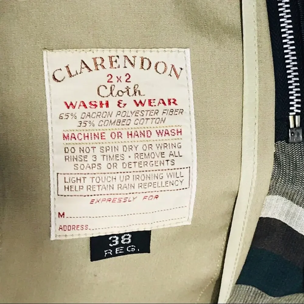 Crownwear Clarendon Faux Fur Lined Trench Coat Tan Size 38 Regular